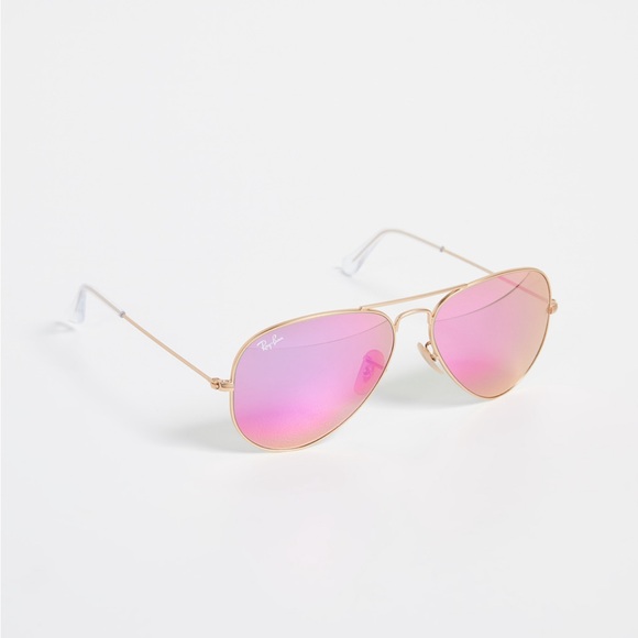 Rayban Classic Mirror Aviators in Pink. - Picture 3 of 8